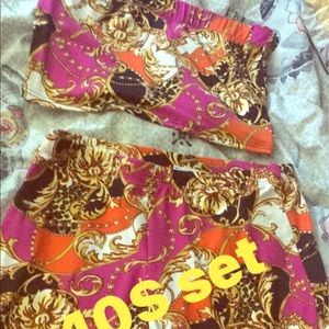 Two piece spandex suit